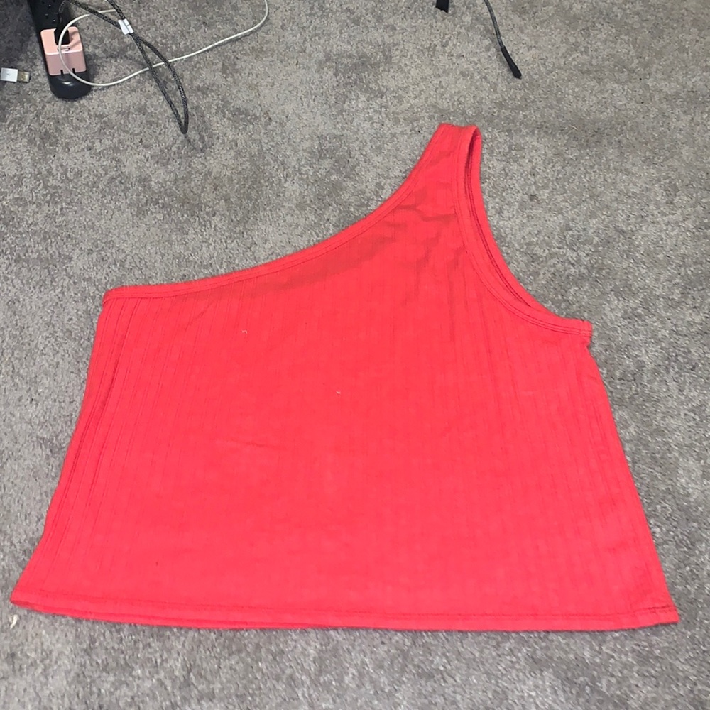 Red crop top